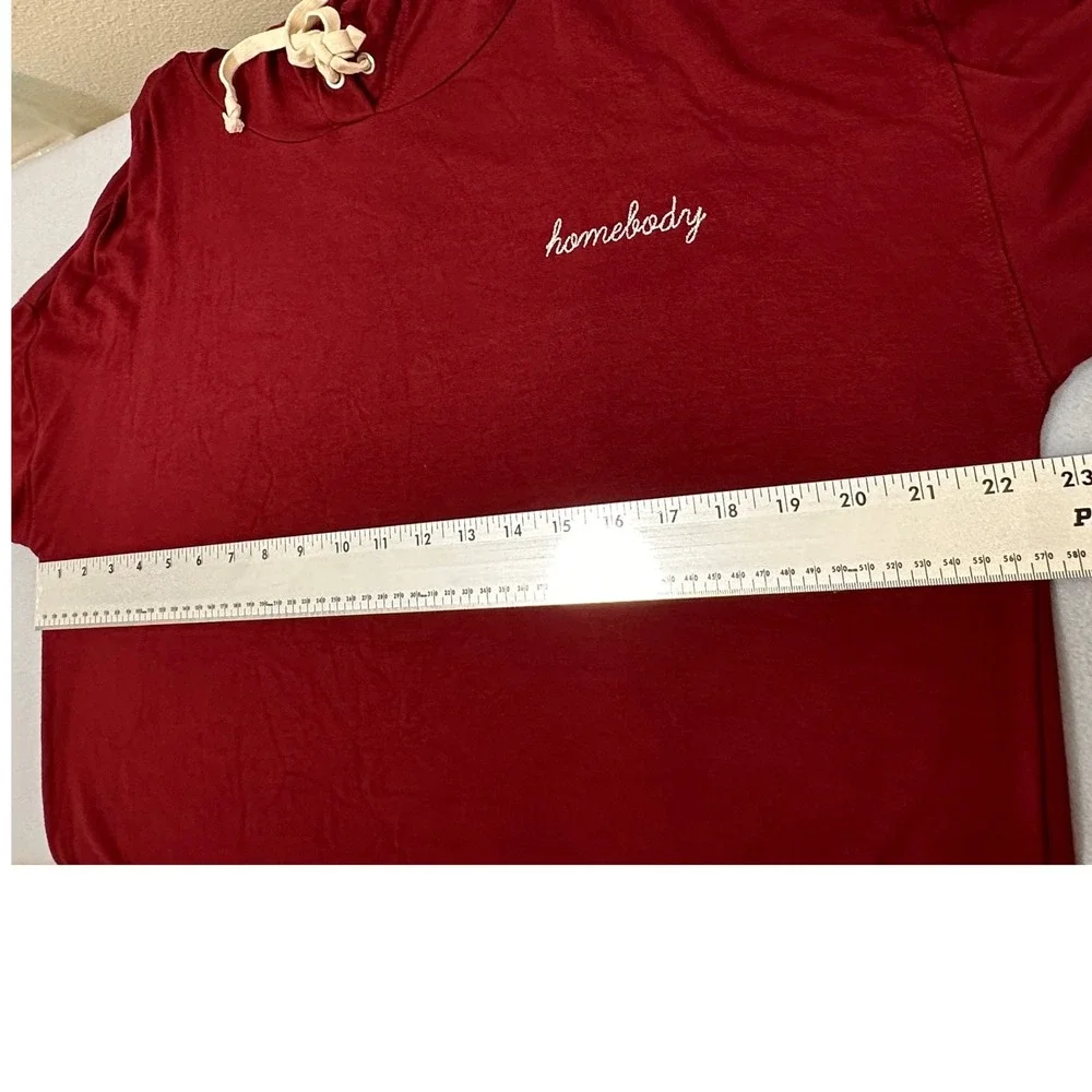 Magnolia Homebody Hoodie‎ Womens Medium Burgundy Homebody Sweatshirt Soft Cozy